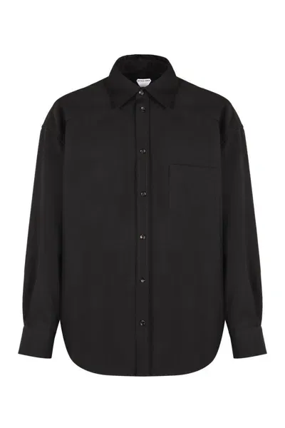 Bottega Veneta Twill Shirt In Black