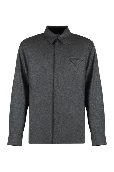 Bottega Veneta Wool Shirt In Gray