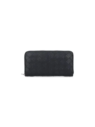 Bottega Veneta Woven Wallet In Black  