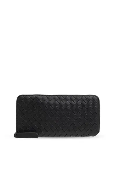 Bottega Veneta Zip Around Wallet In Black