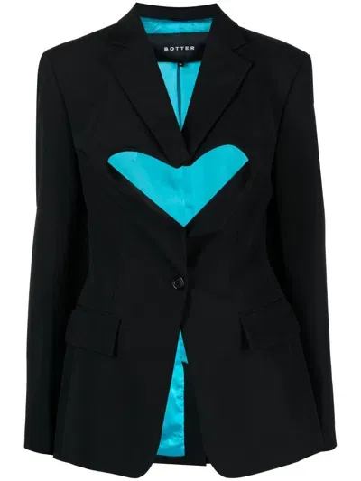 Botter Heart Cut-out Blazer In Black