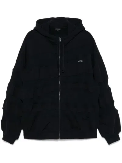 Botter Ribbed-panels Hoodie In Black