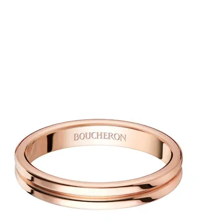 Boucheron Rose Gold Quatre Godron Wedding Band