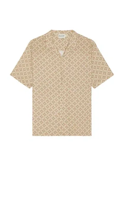 Bound Floral Mosaic Shirt In Brown