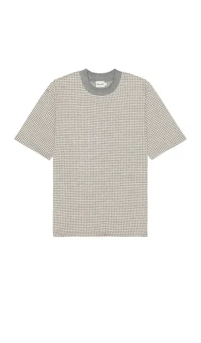 Bound Square Design Tee In Grey