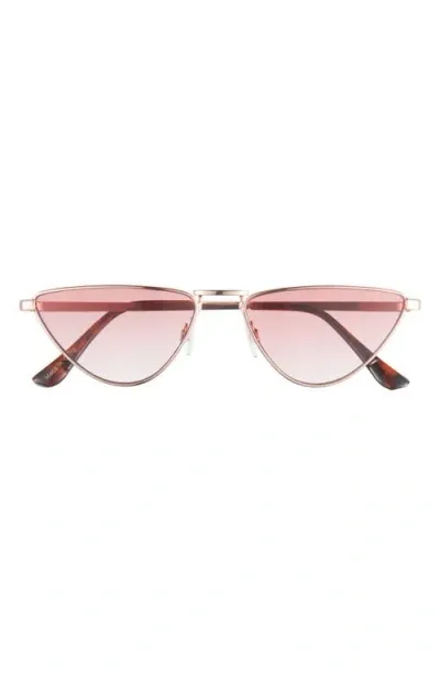 Bp. 53mm Gradient Cat Eye Sunglasses In Rose Gold