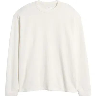 Bp. Acid Wash Waffle Long Sleeve T-shirt In White