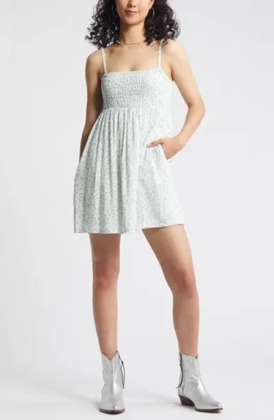 Bp. Convertible Minidress In White- Blue Summer Garden