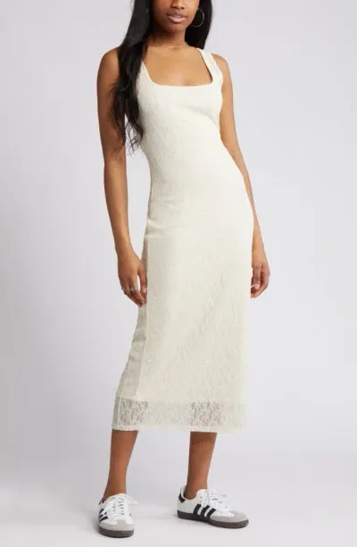 Bp. Lace Sleeveless Maxi Dress In Ivory Dove