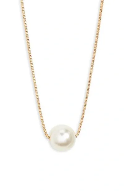 Bp. Touch Of Pearl Pendant Necklace In Gold