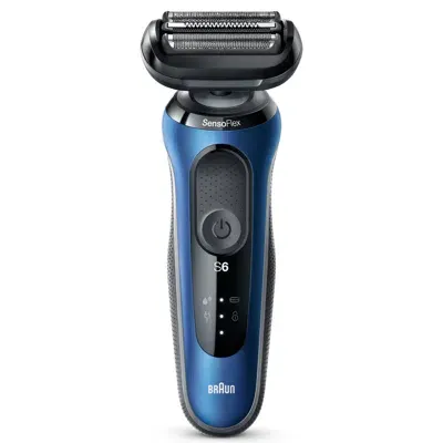 Braun Series 6 60-b7200cc Electric Shaver, Blue In White