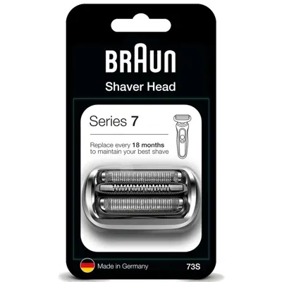 Braun Series 7 73s Electric Shaver Head Replacement, Silver In White