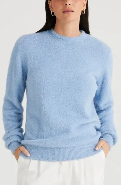 Brave + True Brave+true Coco Chenille Sweater In Sky Blue