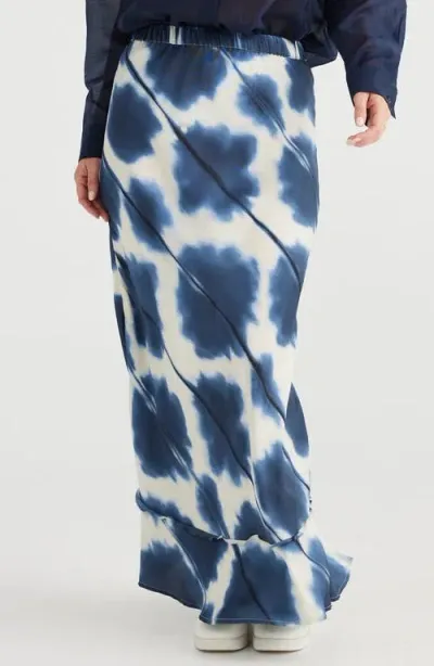 Brave + True Brave+true Corrine Bias Cut Maxi Skirt In Flower Bomb