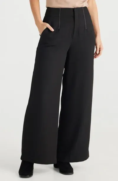 Brave + True Brave+true Dana High Waist Wide Leg Pants In Black