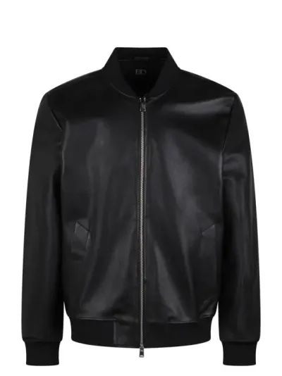 Brian Dales Leather Jacket In Black