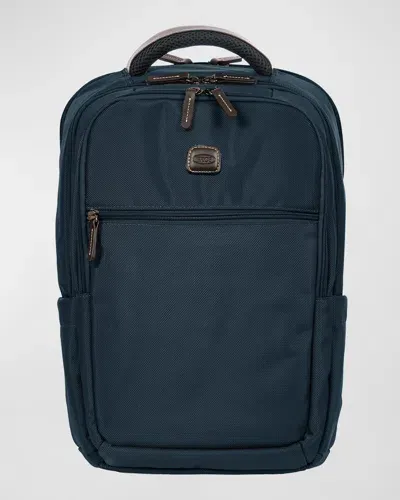 Bric's Siena Large Backpack In Blue/espresso Trim