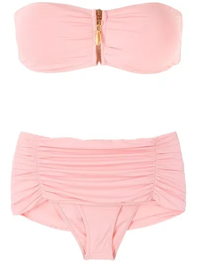 Brigitte Dani Strapless Bikini Set In Pink