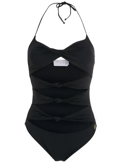 Brigitte Nó Panelled Swimsuit In Black