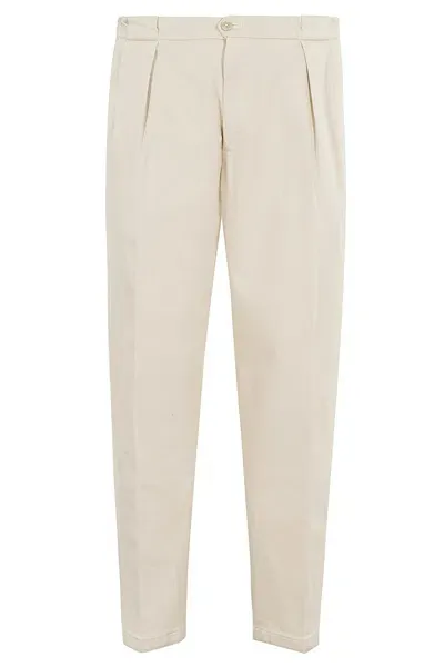 Briglia 1949 Pant Doppia Pinces Bull Denim In Neutrals