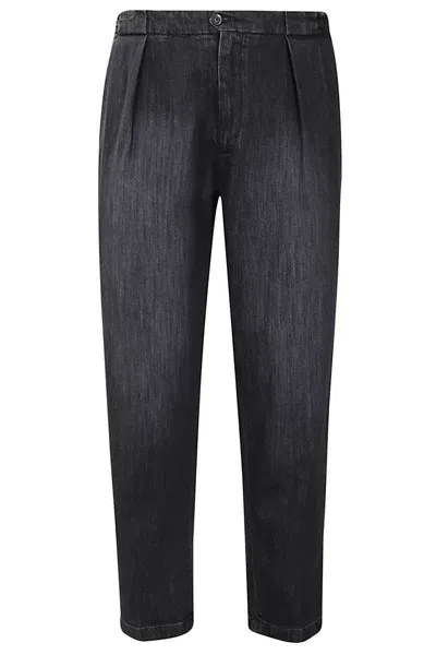 Briglia 1949 Pant Doppia Pinces Tela Denim In Black