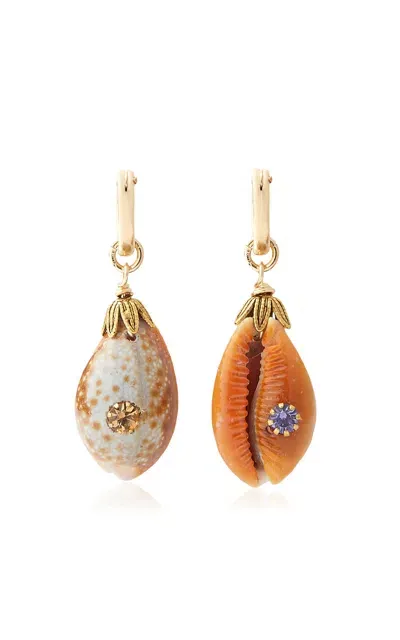 Brinker & Eliza Rooney Shell Earrings In Gold