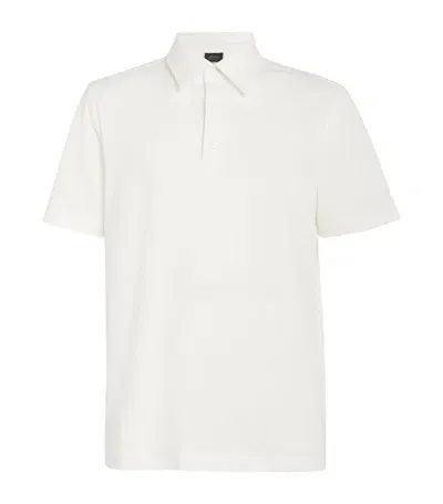 Brioni Cotton Polo Shirt In White