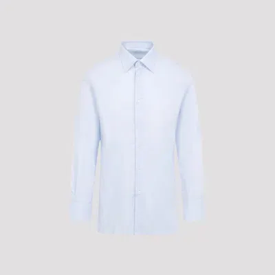 Brioni Cotton Oxford Shirt In White