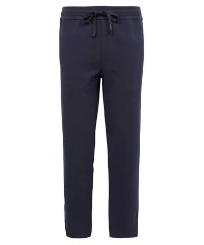 Brioni Cotton Trousers In Blue