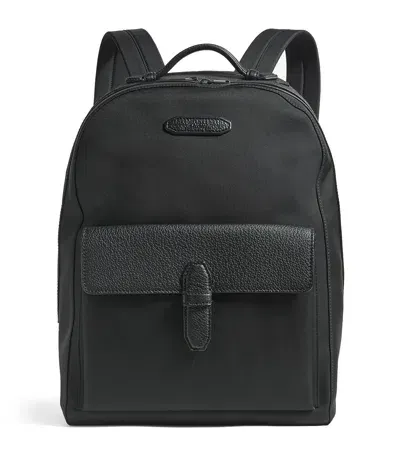 Brioni Leather Backpack In Black