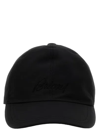 Brioni Logo Cap In Blue