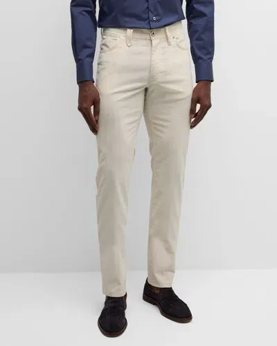 Brioni Men's Pinwale 5-pocket Pants In Ivory