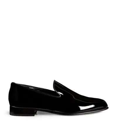 Brioni Patent Leather Loafers In Black