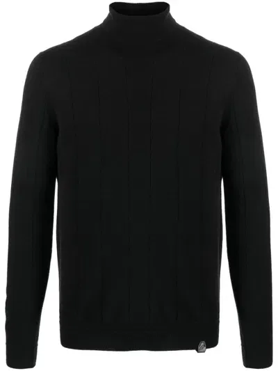 Brioni Roll-neck Cashmere Jumper In Black