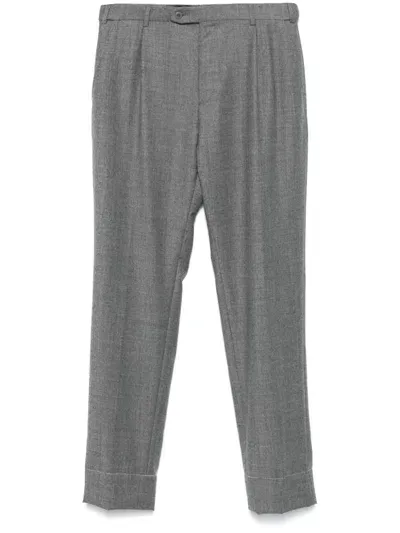 Brioni Tapered Trousers In Grey