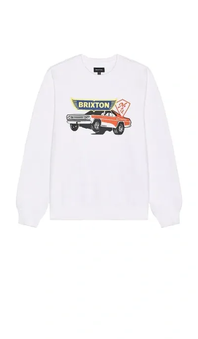 Brixton Barona Crew Sweater In White