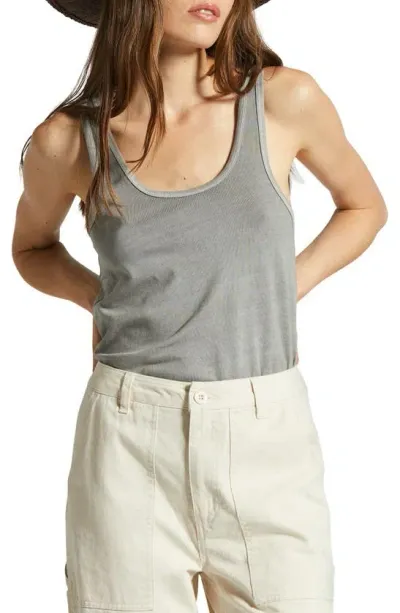 Brixton Carefree Organic Cotton Tank In Washed Black