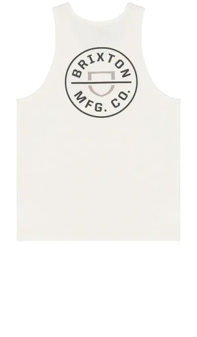 Brixton Crest Tank Top In 米白&黑色