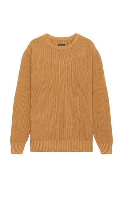 Brixton Jacques Sweater In Tiger's Eye