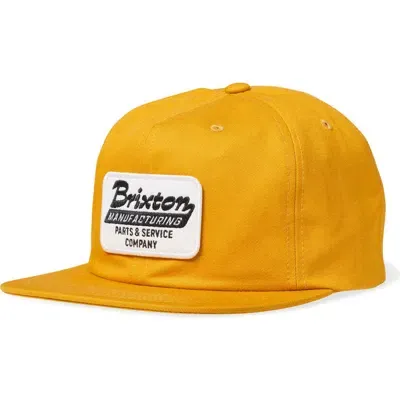 Brixton Retro Emblem Mustard-yellow Cap In Ochre Yellow