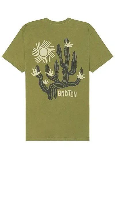 Brixton Valley Short Sleeve Tailored Tee In Sea Kelp