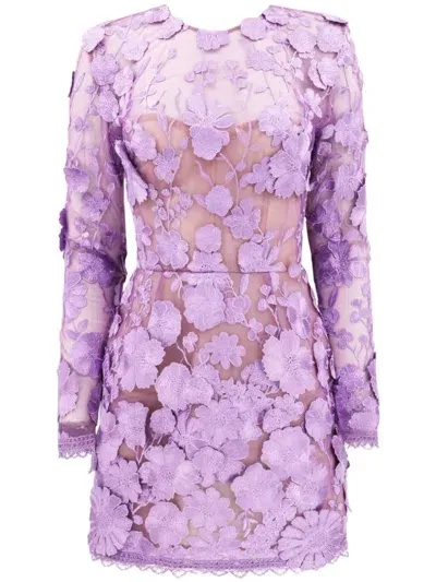 Bronx And Banco Bouquet Maraya Mini Dress In Purple