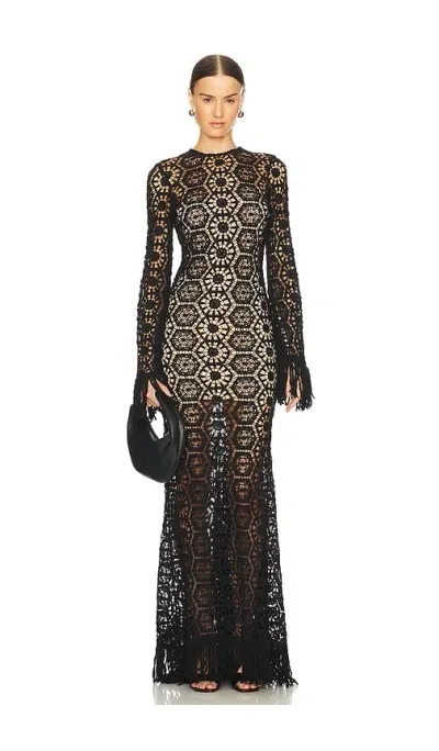 Bronx And Banco X Revolve Crochet Maxi Dress In Black