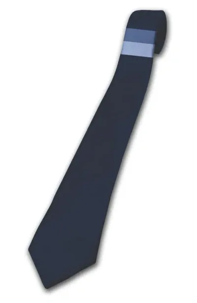 Brooklyn Brigade Bar Stripe Cotton Tie In Navy