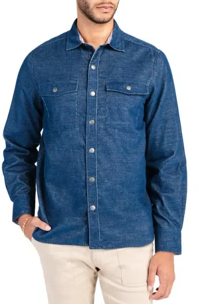 Brooklyn Brigade Denim Shirt Jacket In Navy