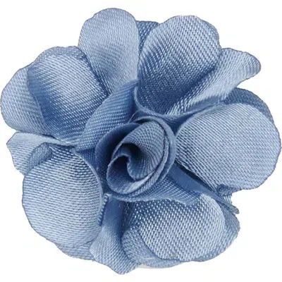 Brooklyn Brigade Floral Lapel Pin In Dusty Blue