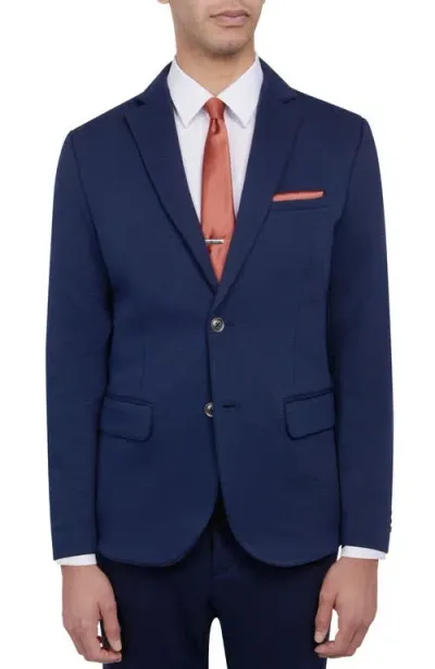 Brooklyn Brigade Slim Fit Performance Knit Sport Coat In River Blue