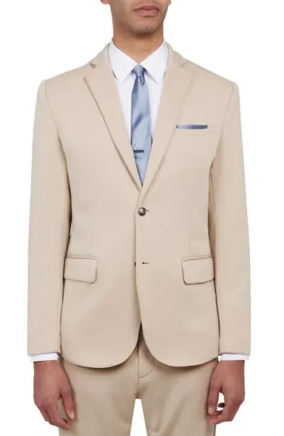 Brooklyn Brigade Slim Fit Performance Knit Sport Coat In Tan