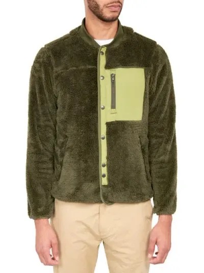 Brooklyn Brigade Solid Fuzzy Jacket In Green