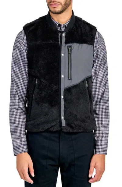 Brooklyn Brigade Solid Fuzzy Vest In Black